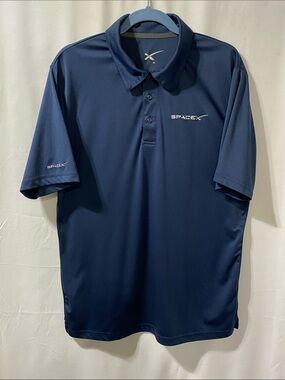 SpaceX Men's Navy Polo Performance Shirt